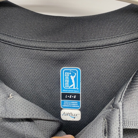 Airflux Pga Grey Polo Golf Shirt Size: L - Picture 2 of 7